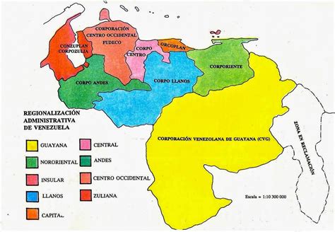 Características de Venezuela Regiones Político Administrativas