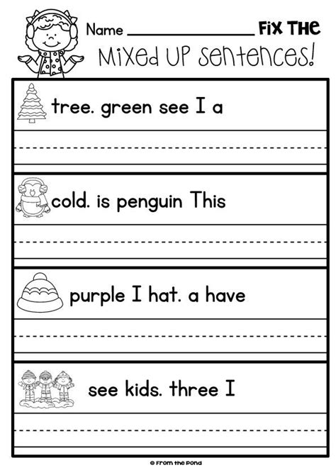20 Sentence Worksheets For Kindergarten Coo Worksheets