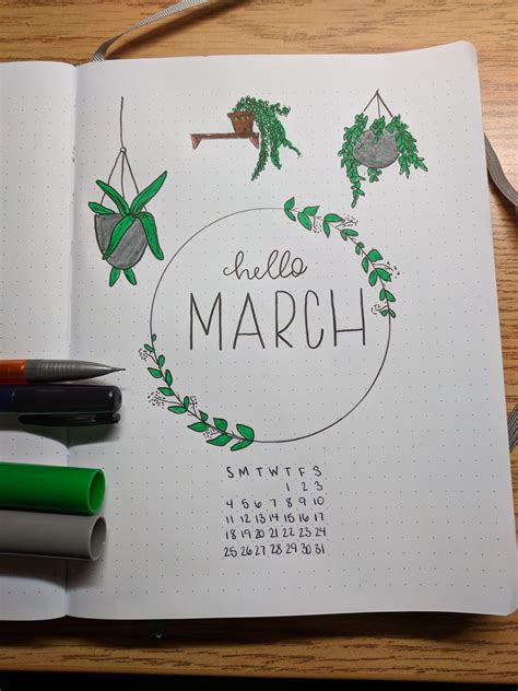 Hello March ☘️🌿 Rbulletjournal