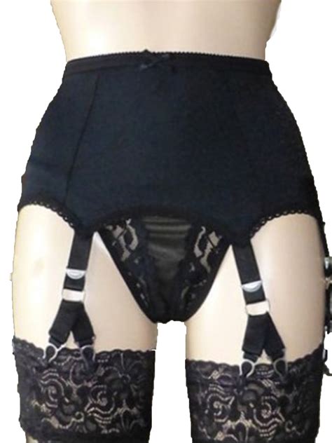 Retro Vintage Women Lingerie Garter Belt Temptation 6 Straps 12 Claws Sexy Suspender Belt