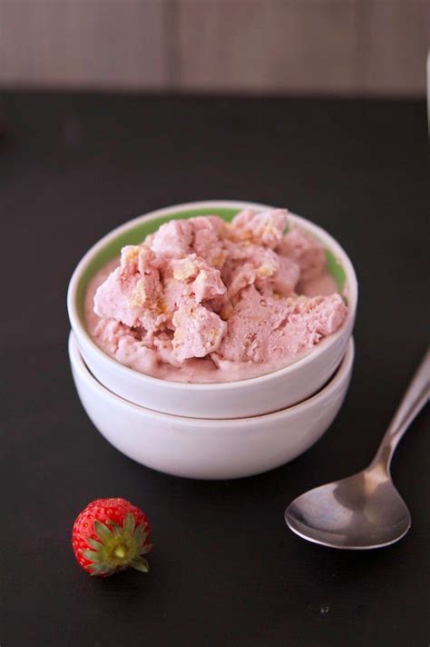 The Iron You 3 Ingredient Crunchy Strawberry Ice Cream