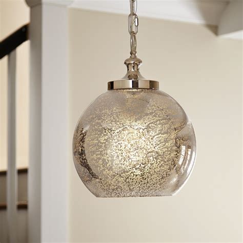 Adneta 1 Light Single Globe Pendant With Images Mercury Glass