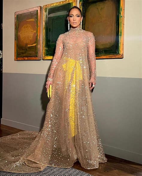 Jennifer Lopez Sparkles In Sheer Gown At ‘shotgun Wedding Premiere