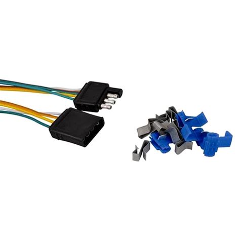 Harness kit includes two wiring harnesses with flat four connectors, splice connectors and all the mounting hardware required for basic trailer hookup. Attwood® 7621-7 - Complete Trailer Wiring Kit