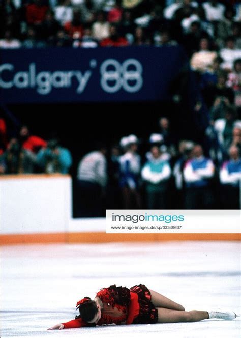 Katarina Witt Performing Her Free Skate During The Xv Winter Olympics In Calgary Canada In