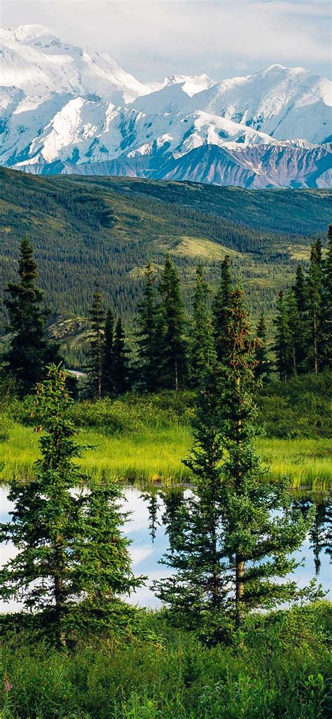 Iphone X Wallpaper Alaska Range Beautiful Mountain Landscape Wallpaper