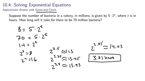 Algebra 2 104 Solving Exponential Equations Youtube