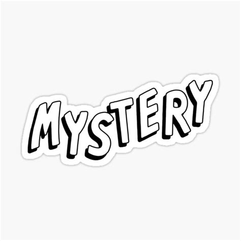 Mystery Word Art Sticker For Sale By Murray Mint Redbubble
