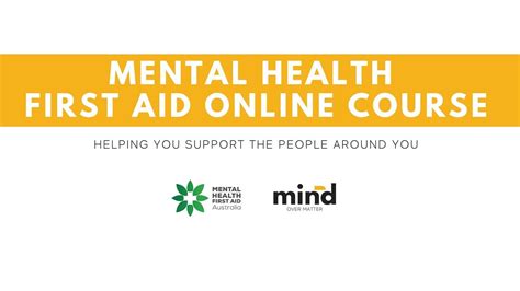 Mental Health First Aid Australia Accredited Course July 13 To July