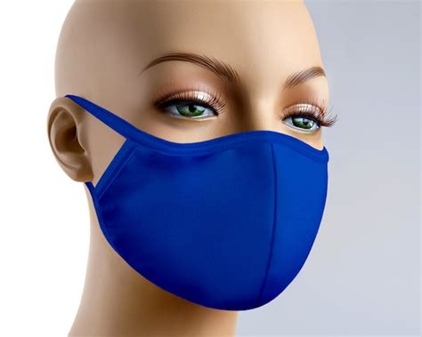 face mask with filter royal blue face mask breathable face etsy
