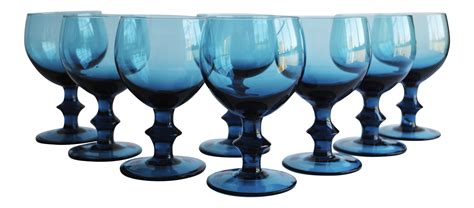 Vintage Turquoise Glasses Set Of 8 Chairish