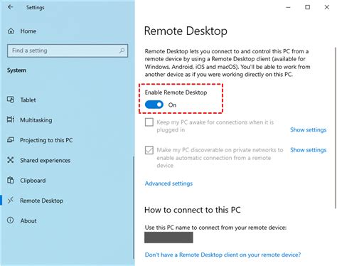 Enable Remote Desktop On Windows Or For Seamless Access
