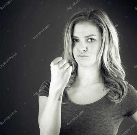 Woman Showing Her Fist Stock Photo Bruno