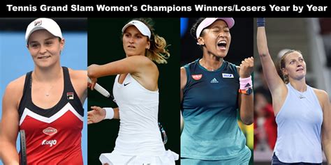 Tennis Grand Slam Womens Champions Winnerslosers List Year By Year