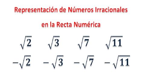 representación de números irracionales en la recta numérica segunda parte youtube