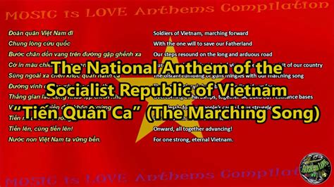 Vietnam National Anthem With Music Vocal And Lyrics Vietnamese W English Translation Youtube