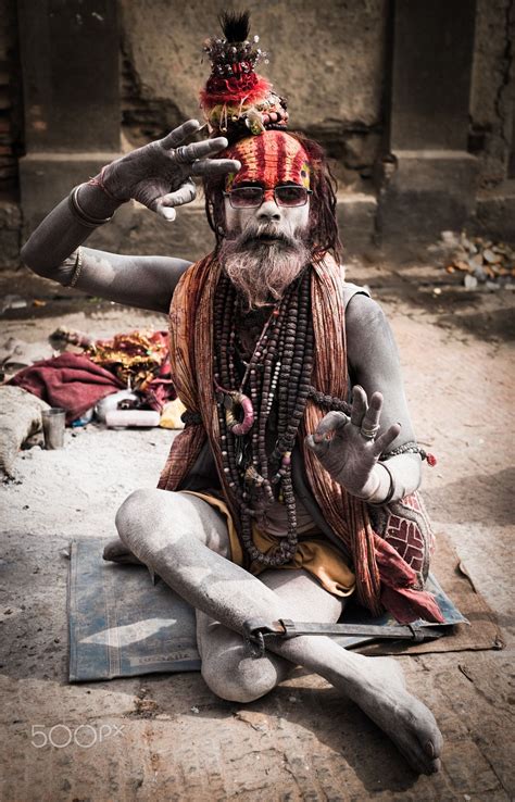 sadu sadu in maha shiva ratri festival at pashupatinath temple kathmandu nepal warrior