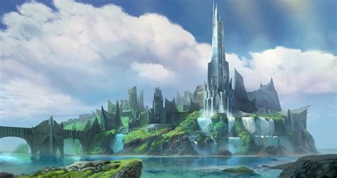 Fantasy Landscape City Animated Wallpaper