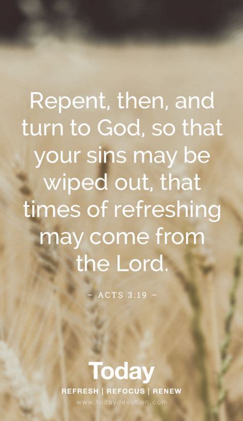 Repent Then And Turn To God So That Your Sins May Be Wiped Out That