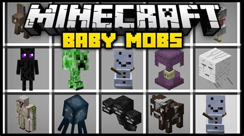 Minecraft Baby Mobs Mod Mod Showcase Youtube