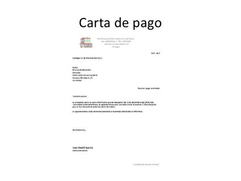 Ejemplo De Carta De Pago Images