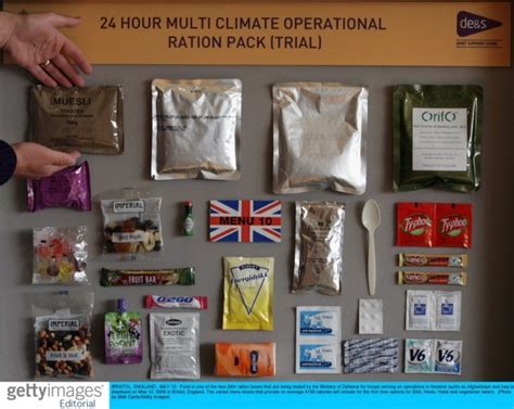 Camping And Hiking British Army Military Mre 24 Hour Ration Pack Menu H2