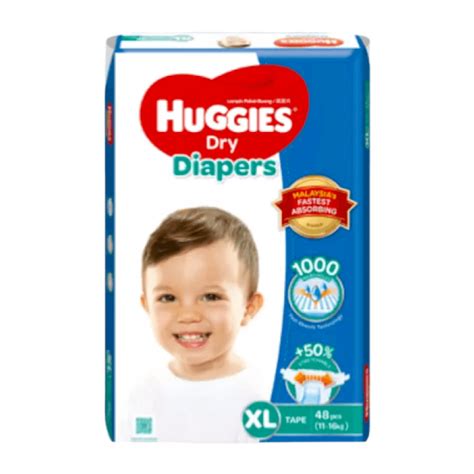 Huggies Dry Diapers Xl11 16kg 48pcs Shopifull