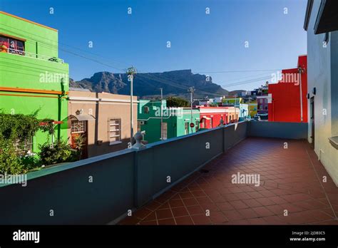 Colorful Heritage Houses On Wale Street In The Bo Kaap District With