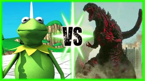 Kermit Vs Shin Godzilla Sfm Parody Youtube