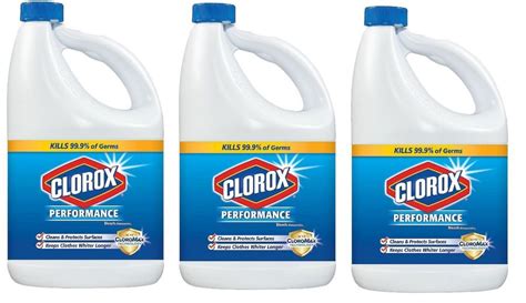 Clorox Performance Bleach With Cloromax 3 Pack 3 121oz Bottles