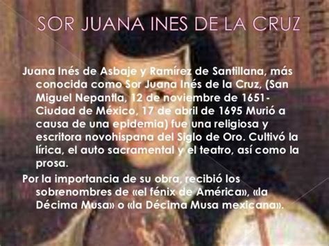Sor Juana Inés De La Cruz ¡obras Importantes Resumen
