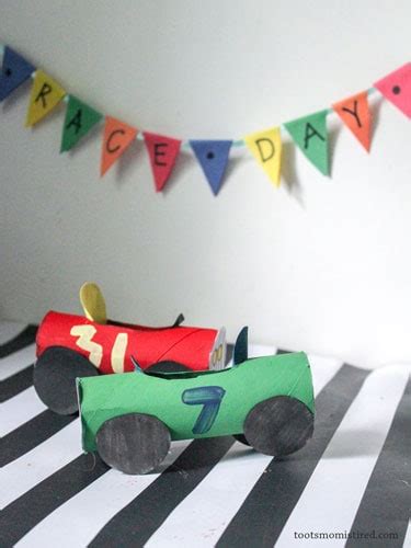 Toilet Paper Roll Race Car Craft For Toddlers And Preschoolers Toots