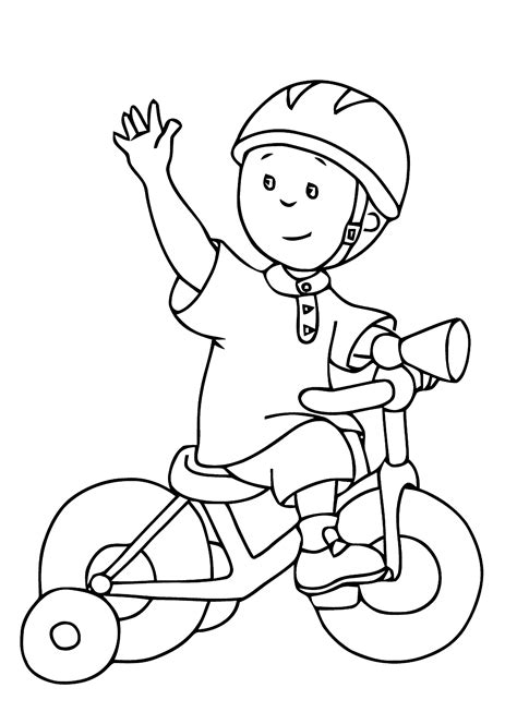 Coloring pages for kids is a great game for every child, which gives an opportunity to learn how to fun to draw various objects and landscapes, cute little animals. Caillou coloring pages to download and print for free