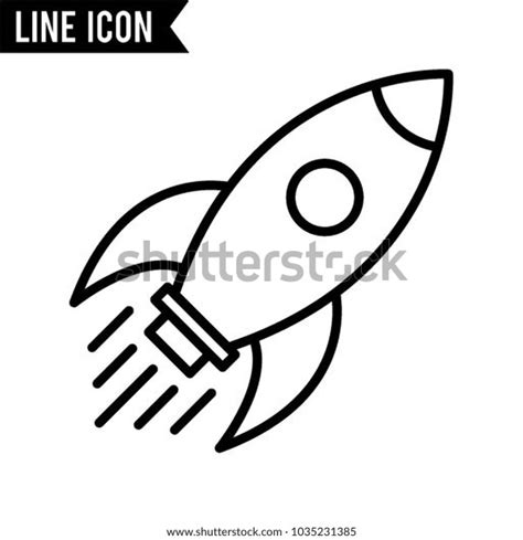 Rocket Vector Icon Stock Vector Royalty Free 1035231385