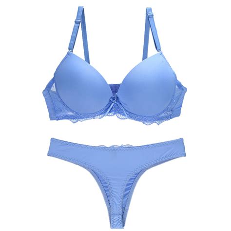 Womens Push Up Bra And Panty Set Bra Sets Lace Underwear 32 44 B C D Dd E Cup Ebay