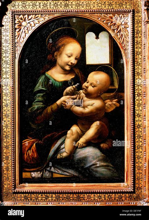 Madonna Mit Einer Blume Madonna Benois 1478 Künstler Leonardo Da