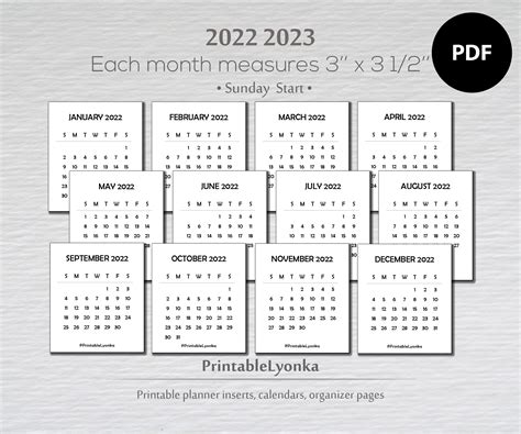 Free Printable 2022 Bullet Journal Mini Calendars Lovely Planner 2022