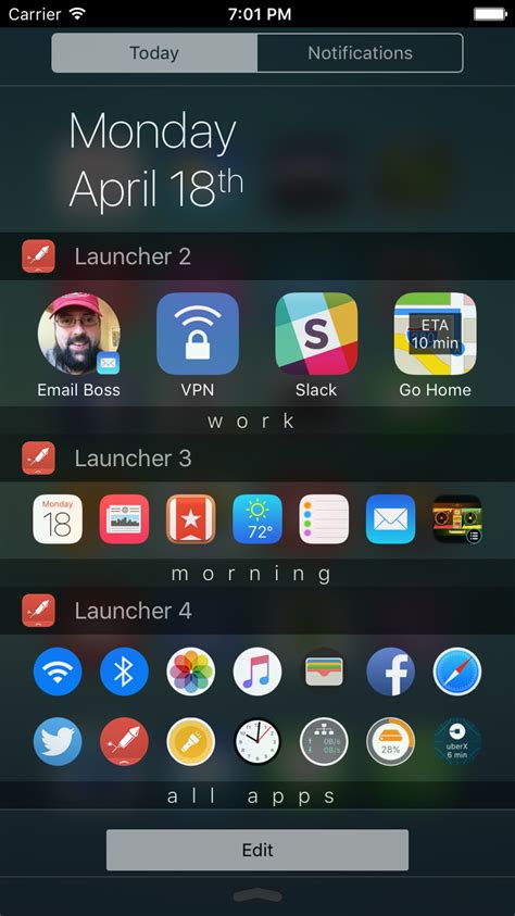 Launcher Lets You Create IOS Widgets That Display Or Hide Based On Day Time Or Location