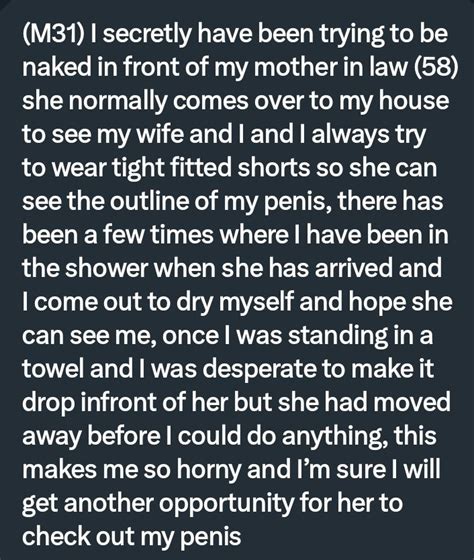 Pervconfession On Twitter He Wants To Flash His Mother In Law