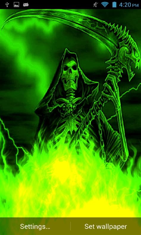 Free Lightning Skull Grim Reaper Live Wallpaper Apk Download For