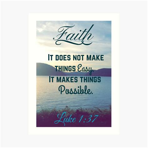 Faith Bible Verse Luke 137 Art Print By M4rg1 Redbubble