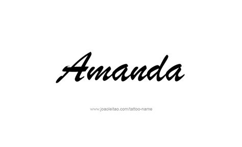 Amanda Name Tattoo Designs