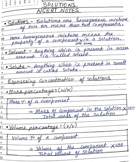 Chapter 2 Solutions Class 12 Chemistry Handwritten Notes Pdf Shn Notes