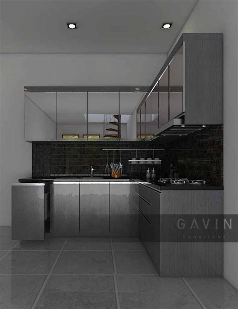 terkini dapur minimalis grey