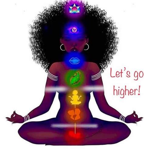 A Woman Sitting In The Middle Of A Yoga Pose With Seven Chakras On Her Body