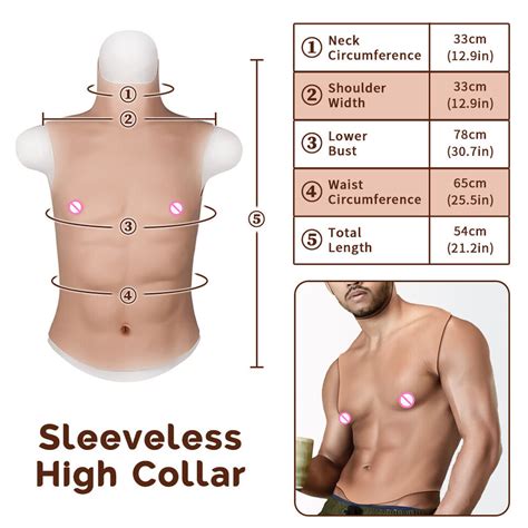 Realistic Silicone Fake Male Chest Abdominal Muscle Simulation Vest
