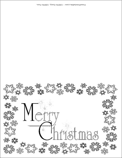 printable christmas cards black and white
