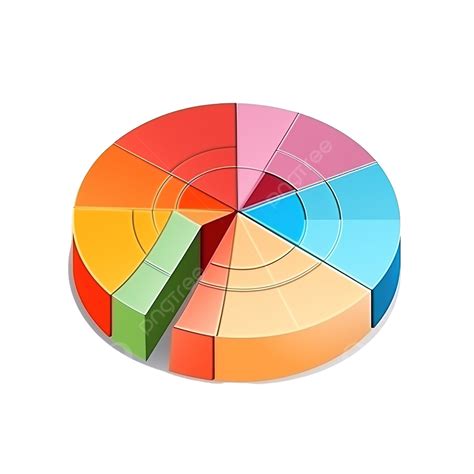 3d Pie Chart Percentage Infographic Isometric Puzzle Circular Template