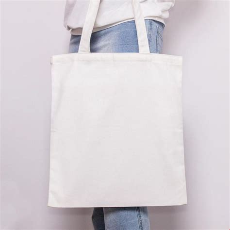 Plain White Canvas Tote Bag Shopee Philippines
