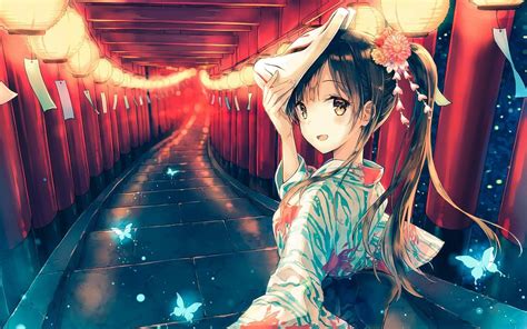 Anime Kimono Wallpapers Wallpaper Cave